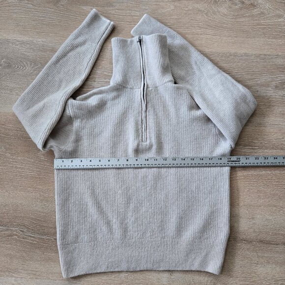 UNIQLO Premium Lambswool Half-Zip Long-Sleeve Knit Sweater Size Medium NWT - Picture 11 of 17